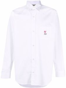 Drôle De Monsieur chemise à logo brodé - Blanc