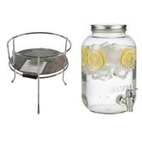 Drankdispenser/limonadetap - 3,8 ltr - inclusief standaard - 19 x 19 cm
