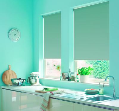 Water tinten rolgordijn keuken groen