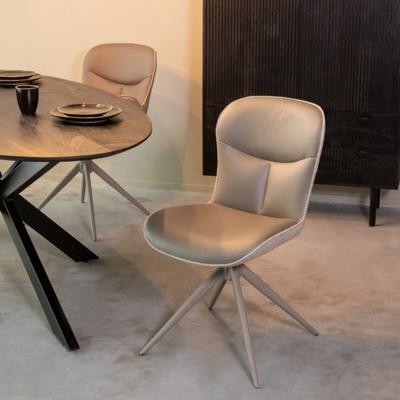 LABEL51 Eetkamerstoel Thorben - Forest - Microfiber - Taupe Frame LABEL51 Eetkamerstoel Thorben - Forest - Microfiber - Taupe Frame