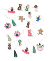 HEMA Houten kersthangers - 20 stuks (multi)