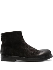 Marsèll bottines en cuir à bout rond - Noir