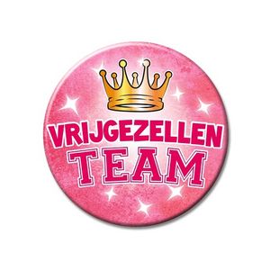 XXL roze vrijgezellen team button feest artikelen