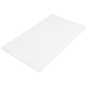 Badkamer/douche anti slip mat - rubber - voor op de vloer - wit - 39 x 69 cm