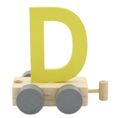 JeP kids houten treinletter D-geel