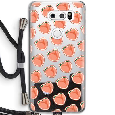 Just peachy: LG V30 Transparant Hoesje met koord