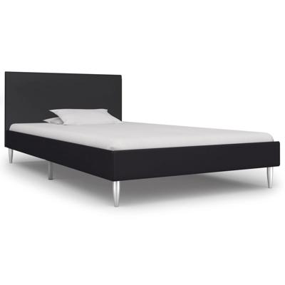 Bedframe stof zwart 90x200 cm