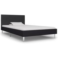 Bedframe stof zwart 90x200 cm - thumbnail