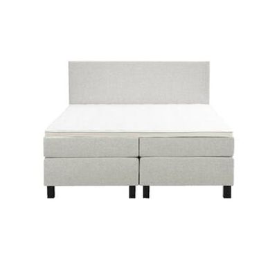 Boxspring Liv egaal - ecru - 160x200 cm - vierkante poot - Leen Bakker