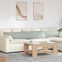 Sofa Kussens 2 pcs Lichtgrijs 200 x 40 cm Katoen Stof