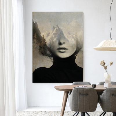 Urban Cotton Wandkleed 'Head In The Sky' 145 x 190cm in Frame - black Urban Cotton Wandkleed 'Head In The Sky' 145 x 190cm in Frame - black