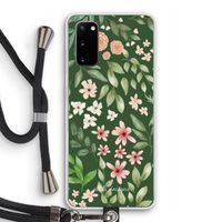 Botanical green sweet flower heaven: Samsung Galaxy S20 Transparant Hoesje met koord