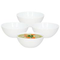 PlasticForte soepkommen - 10x - 950 ml - wit - kunststof - 17 x 7 cm - soeptassen PlasticForte soepkommen - 10x - 950 ml - wit - kunststof - 17 x 7 cm - soeptassen