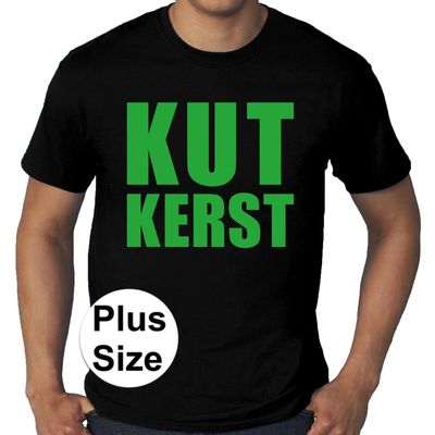 Grote maten fout Kerst shirt KUT kerst zwart voor heren Grote maten fout Kerst shirt KUT kerst zwart voor heren