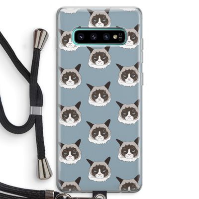 It's a Purrr Case: Samsung Galaxy S10 Plus Transparant Hoesje met koord