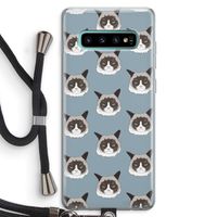 It's a Purrr Case: Samsung Galaxy S10 Plus Transparant Hoesje met koord