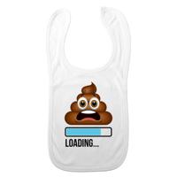 Baby slabbetje - blauw - poop loading... - kraam cadeau - slab/morsdoek - thumbnail