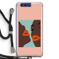Orange lips: Honor 9 Transparant Hoesje met koord