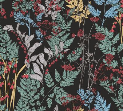 Architects Paper Floral Impression - Zwart - Bloemrijk - 377511