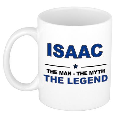 Isaac cadeau mok - man myth legend - naam koffiemok - 300 ml - collega - vaderdag