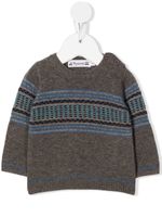 Bonpoint pull en maille fair isle - Marron - thumbnail