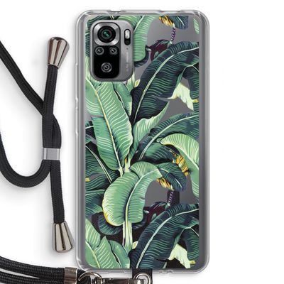 Bananenbladeren: Xiaomi Redmi Note 10S Transparant Hoesje met koord