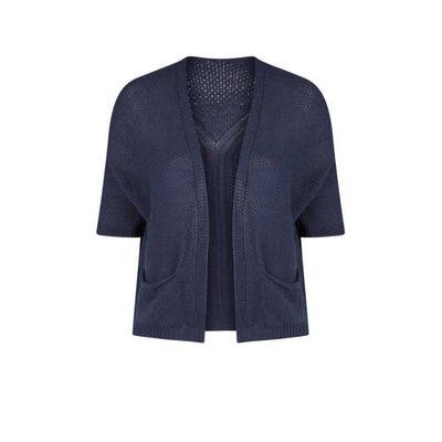 Paprika gebreid vest donkerblauw