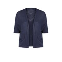 Paprika gebreid vest donkerblauw - thumbnail