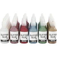 Creativ Company Glitterlijm, 36x25 ml/ 1 doos Creativ Company Glitterlijm, 36x25 ml/ 1 doos