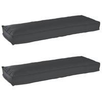 VidaXL Pallet kussen set 2 pcs zwart 120 x 40 x 8 cm oxford stof