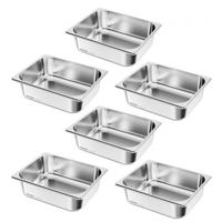 VEVOR Gastronormbak 1/2 maat Voedselcontainer RVS 6-pack 6L Buffet