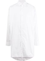 Yohji Yamamoto chemise longue à effet froissé - Blanc