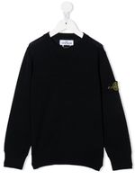 Stone Island Junior pull en laine à patch logo - Bleu - thumbnail