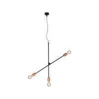 Lyora 3-lichts hanglampSticks zwart met goud - 6268