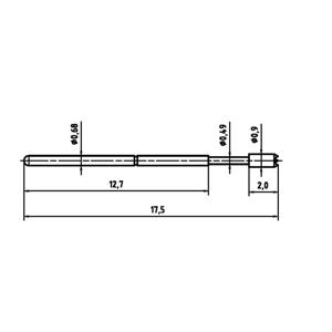 PTR Hartmann 1007-C-0.7N-AU-0.9C Precisietestpen met veercontact