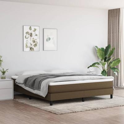 Bedframe zonder matras stof donkerbruin 180x200 cm