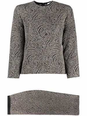 Gianfranco Ferré Pre-Owned ensemble haut-jupe en maille (années 1990) - Noir