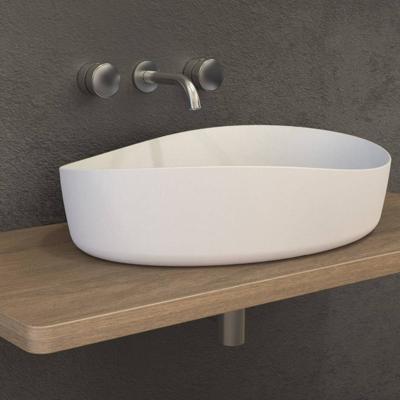 Opbouwwastafel Ideavit Solidharmony 60x44x15.5 cm Solid Surface Mat Wit Ideavit