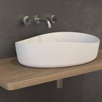 Opbouwwastafel Ideavit Solidharmony 60x44x15.5 cm Solid Surface Mat Wit Ideavit
