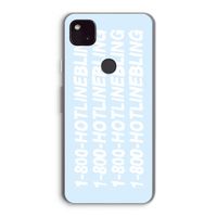 Hotline bling blue: Google Pixel 4a 5G Transparant Hoesje