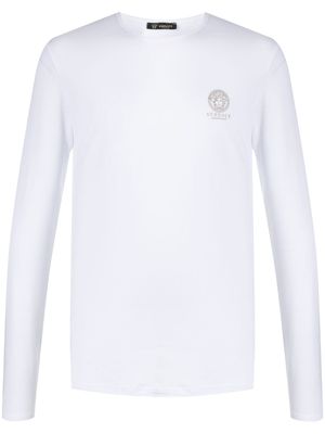 Versace t-shirt Medusa Head à manches longues - Blanc