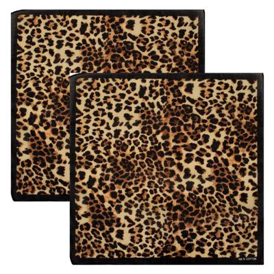 Carnaval verkleed panter zakdoek - bandana/sjaaltje - 2x53cm - katoen - foute/panter party