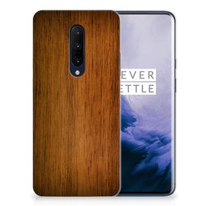 OnePlus 7 Pro Bumper Hoesje Donker Hout