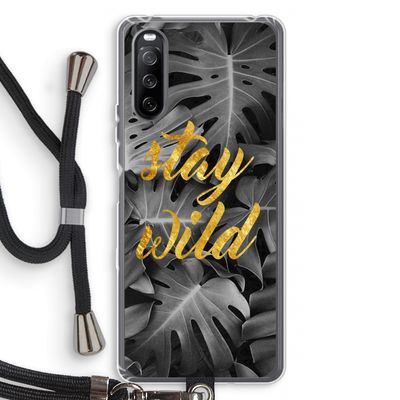 Stay wild: Sony Sony Xperia 10 III Transparant Hoesje met koord