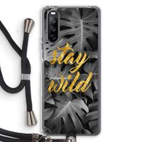 Stay wild: Sony Sony Xperia 10 III Transparant Hoesje met koord