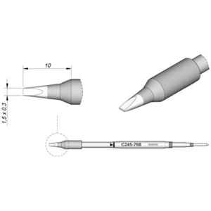 JBC Tools C245768 Soldeerpunt Beitelvorm, Recht Grootte soldeerpunt 0.3 mm Inhoud: 1 stuk(s)