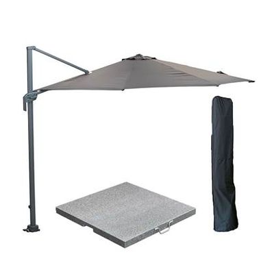 Garden Impressions Zweefparasol M Ø330 cm zand - incl voet en hoes