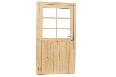 Glasdeur 6-ruits 112x201 cm - Blank- - Hout- Woodvision