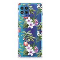 Motorola Moto G100 TPU Hoesje Flamingo Palms