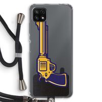 Pew Pew Pew: Samsung Galaxy A22 5G Transparant Hoesje met koord Pew Pew Pew: Samsung Galaxy A22 5G Transparant Hoesje met koord